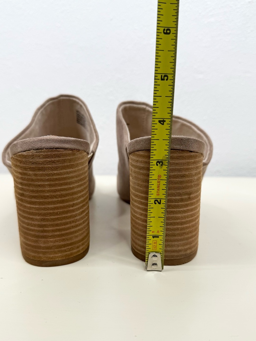 BP. Callum Mule Sandals Womens 8.5 Brown Beige Open Toe Block Heel Slip On - Picture 10 of 11
